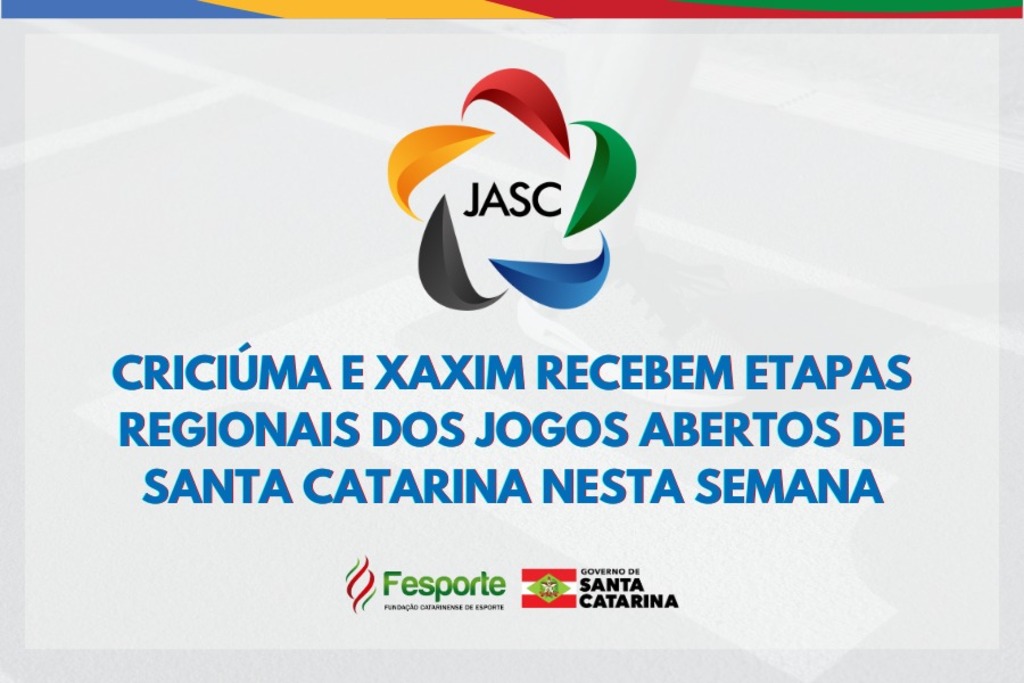 Etapas regionais dos Jogos Abertos de Santa Catarina começam nesta quarta