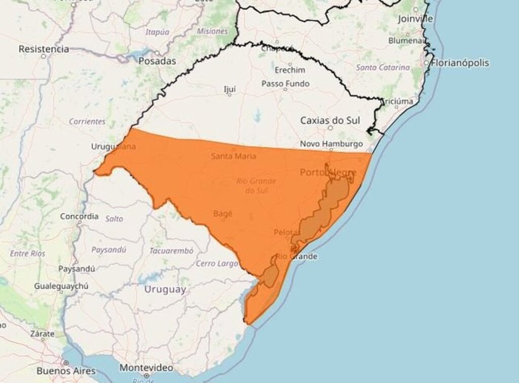 ALERTA PARA TEMPORAIS, VENTOS E GRANIZO EM MAIS DE 100 CIDADES.