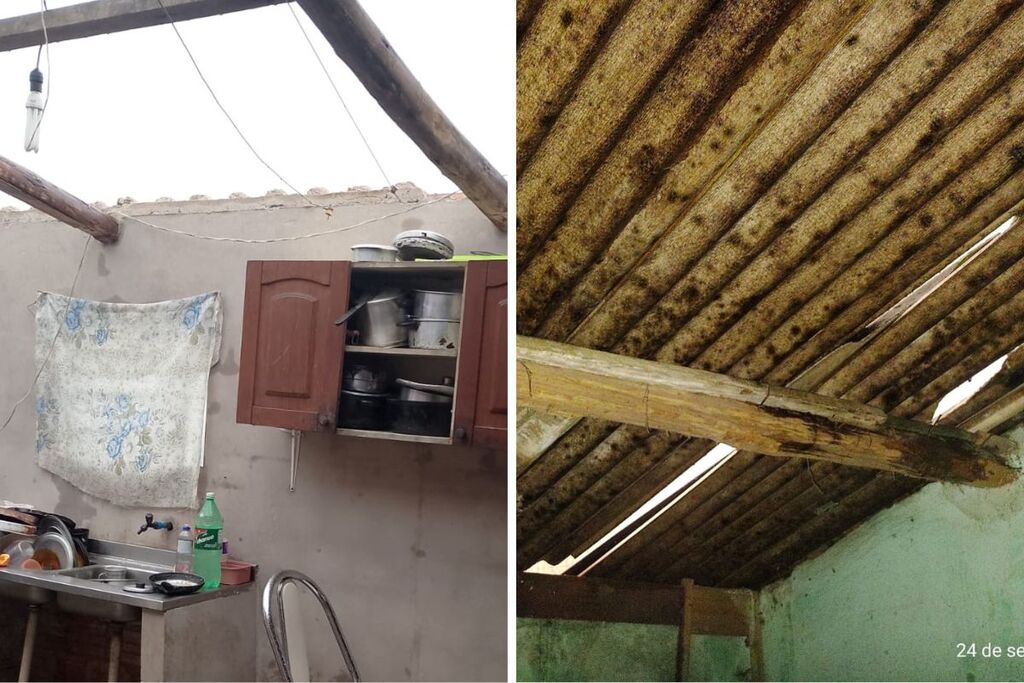 Mais de 20 casas ficam danificadas em decorrência dos ventos fortes que atingiram Caçapava do Sul na madrugada desta quarta-feira