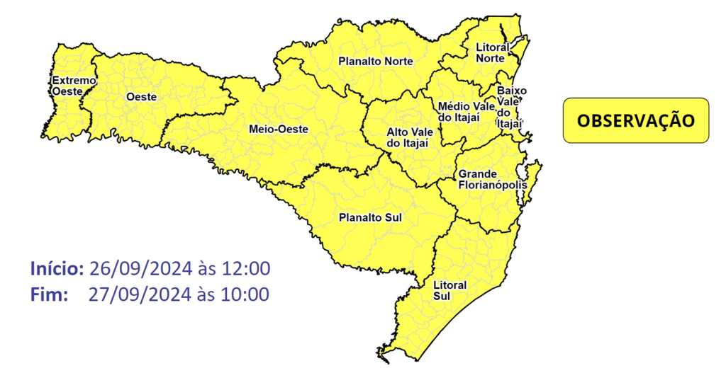 Temporais e chuva pontualmente intensa entre quinta e sexta-feira