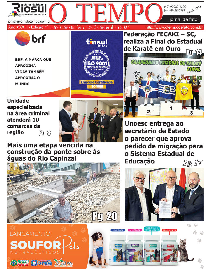  O TEMPO jornal de fato edição 1.670, de 27 de setembro de 2024