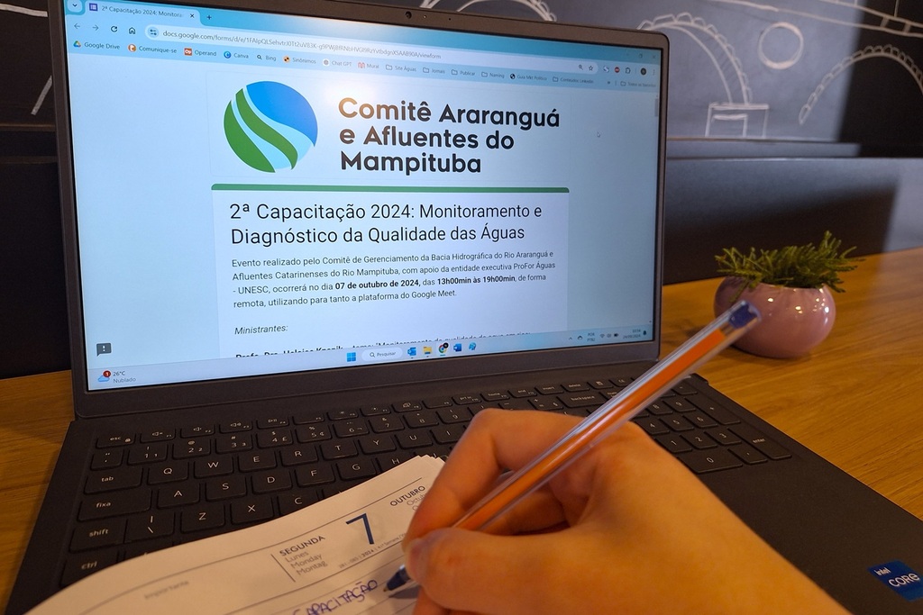 INSCRIÇÕES ABERTAS PARA 2ª CAPACITAÇÃO DO COMITÊ ARARANGUÁ E AFLUENTES DO MAMPITUBA