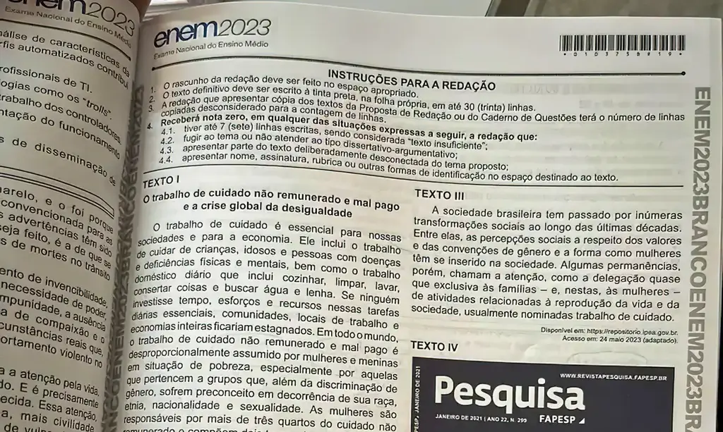 Cartilha da redação do Enem é divulgada; confira