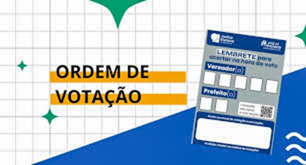 COMO VOTAR E QUAL A ORDEM?