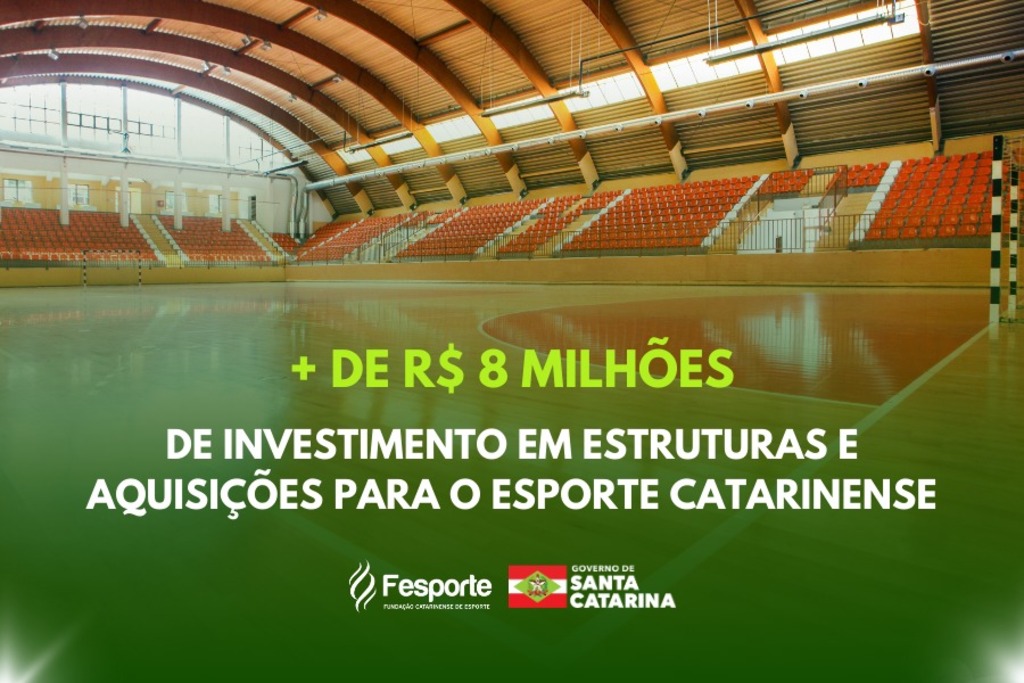 Governo de SC investe mais de R$ 8 milhões em estruturas esportivas dos municípios