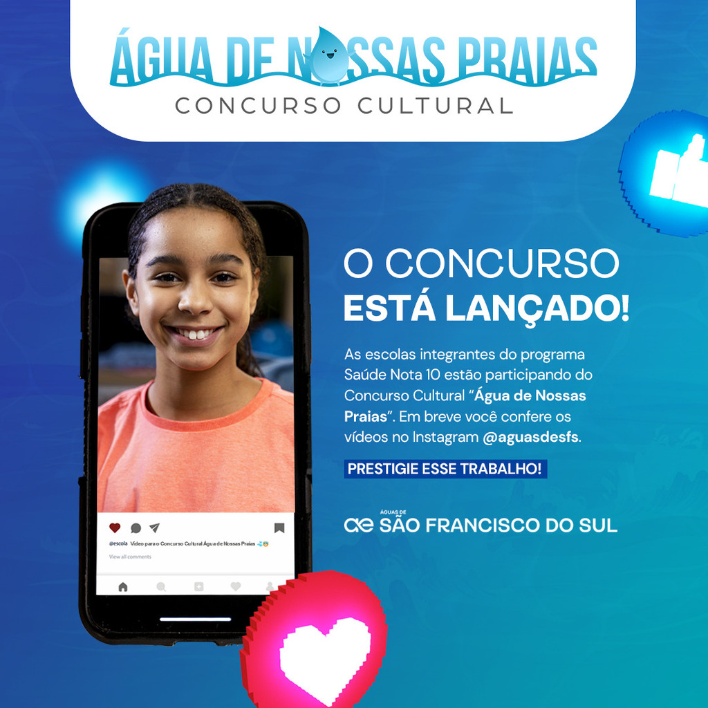 Concurso cultural promove conscientização sobre a água em São Francisco do Sul