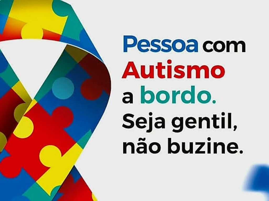 Selo: pessoa com Autismo a bordo