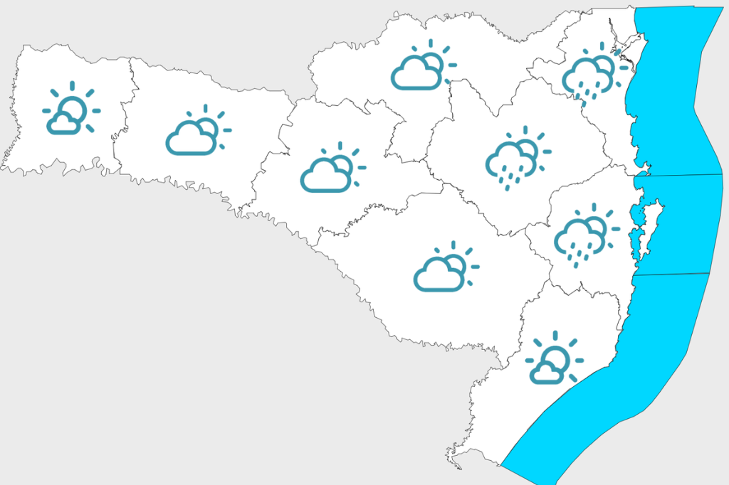 Imagem Defesa Civil de Santa Catarina - Sol e calor marcam o início da semana no Litoral Sul