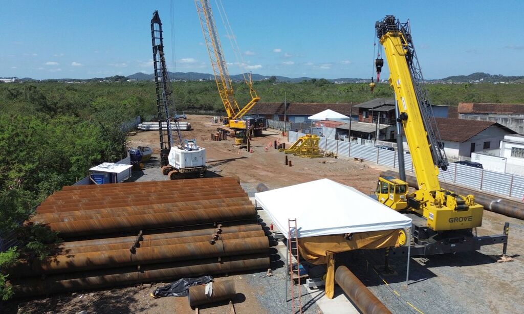 Avanços na construção da Ponte Joinville prometem melhorar mobilidade na cidade