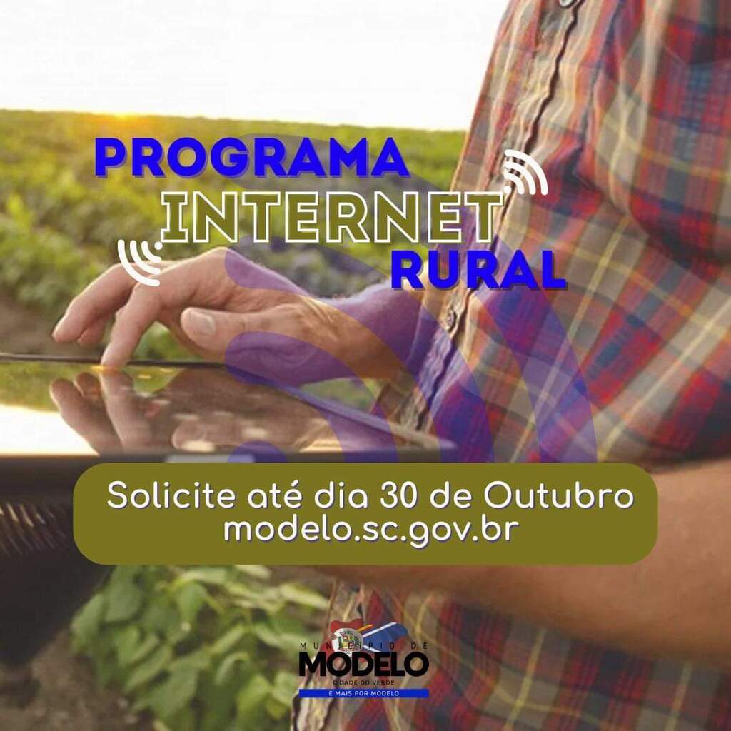 Benefício do Programa Internet Rural deve ser solicitado até o dia 30