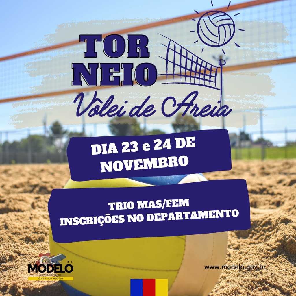 Modelo abre inscrições para torneio de Vôlei de Areia