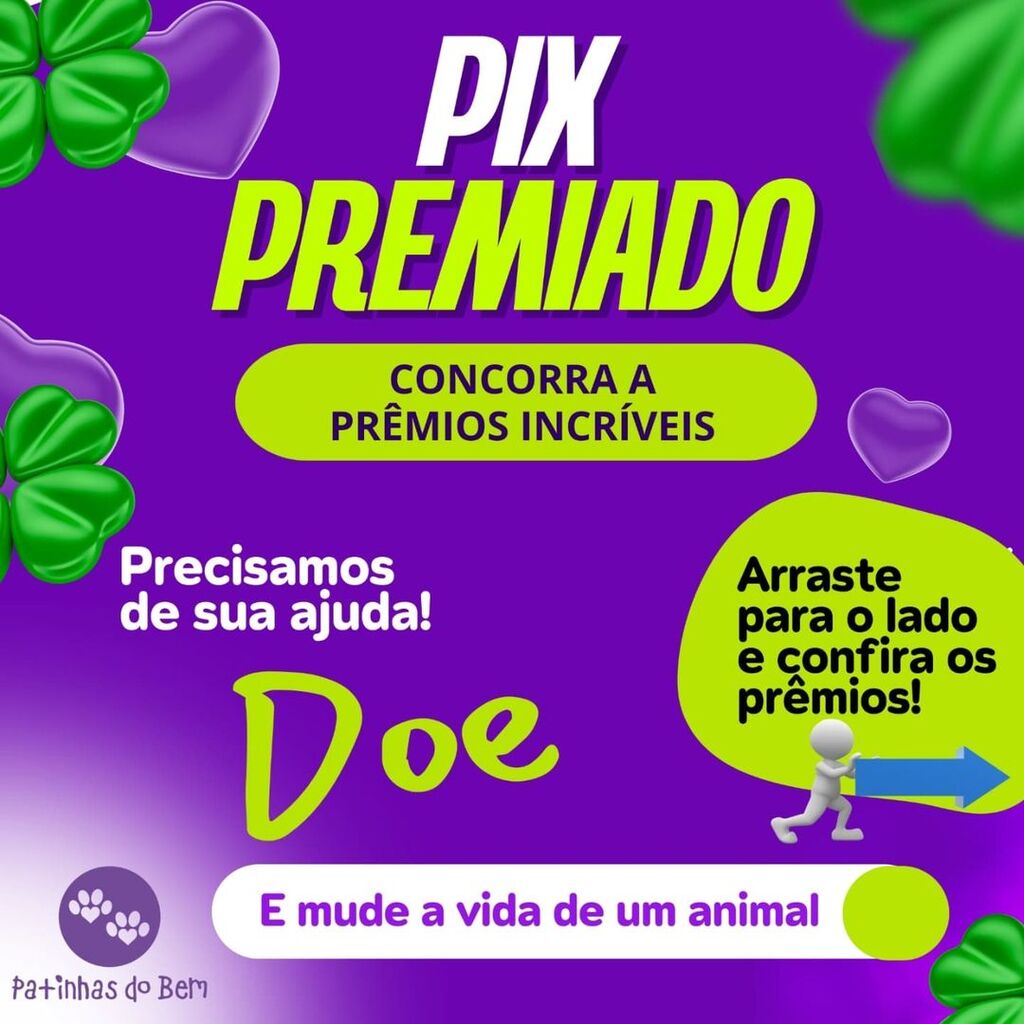 “PIX Premiado” da ONG Patinhas do Bem está de volta!