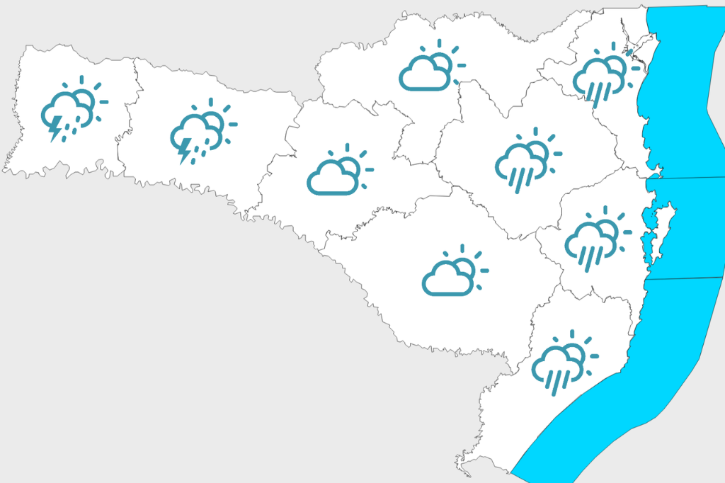 Semana começa com previsão de chuvas isoladas e períodos de sol