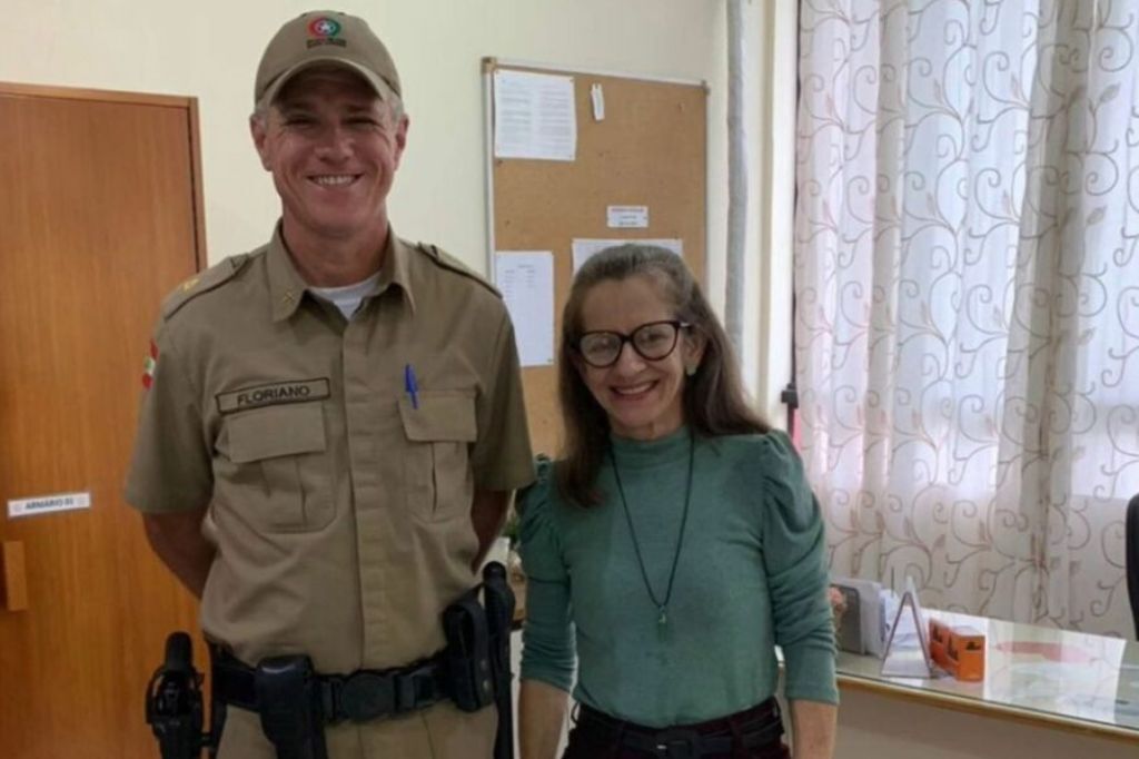  - Subtenente Floriano chegou para reforçar a segurança na unidade de ensino. | Foto: PMSC