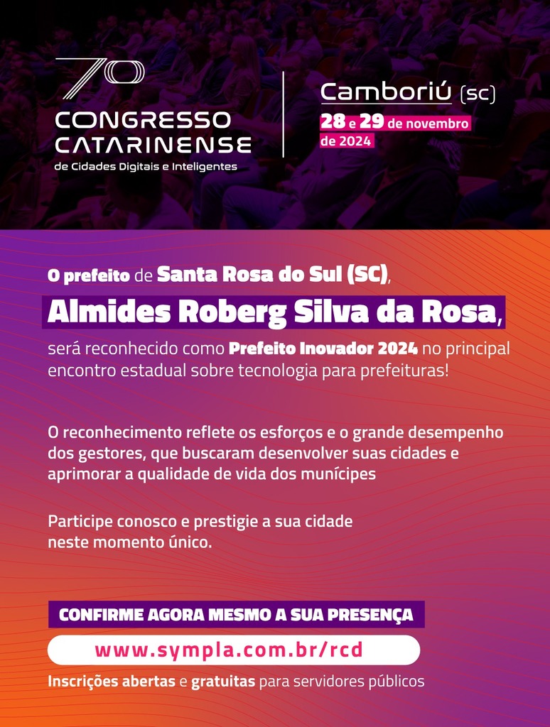 COM PROJETO DE TOUR VIRTUAL, ALMIDES É HOMENAGEADO COMO PREFEITO INOVADOR EM SANTA ROSA DO SUL