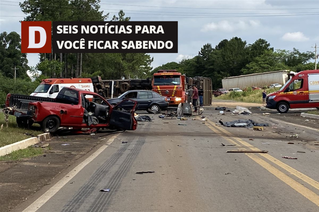 Grave acidente envolvendo três veículos deixa uma pessoa morta na BR-287 e outras 5 notícias