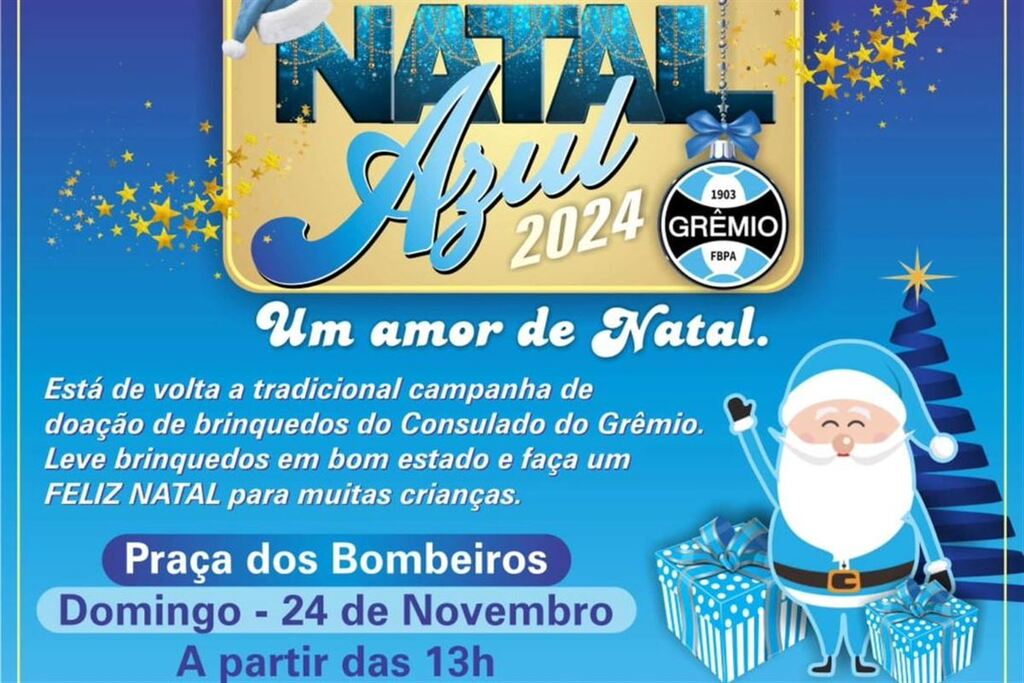 Consulado do Grêmio em Santa Maria realiza ação de Natal neste final de semana