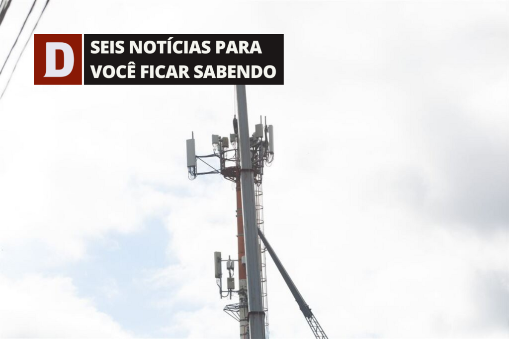 Torre de telefonia com risco de queda começa a ser retirada e outras 5 notícias