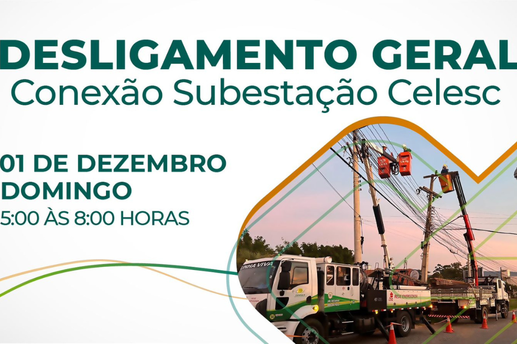 Cerpalo informa desligamento programado de energia neste domingo (1º/12)