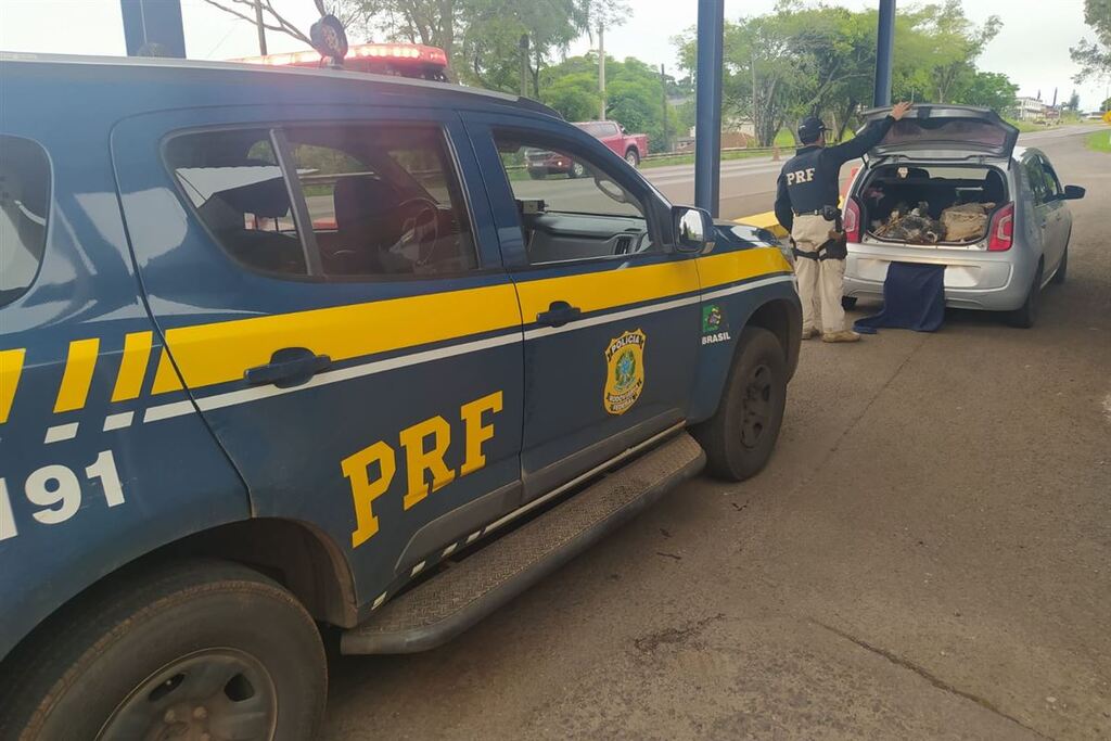 PRF prende dupla transportando quase 200 kg de maconha na BR-158