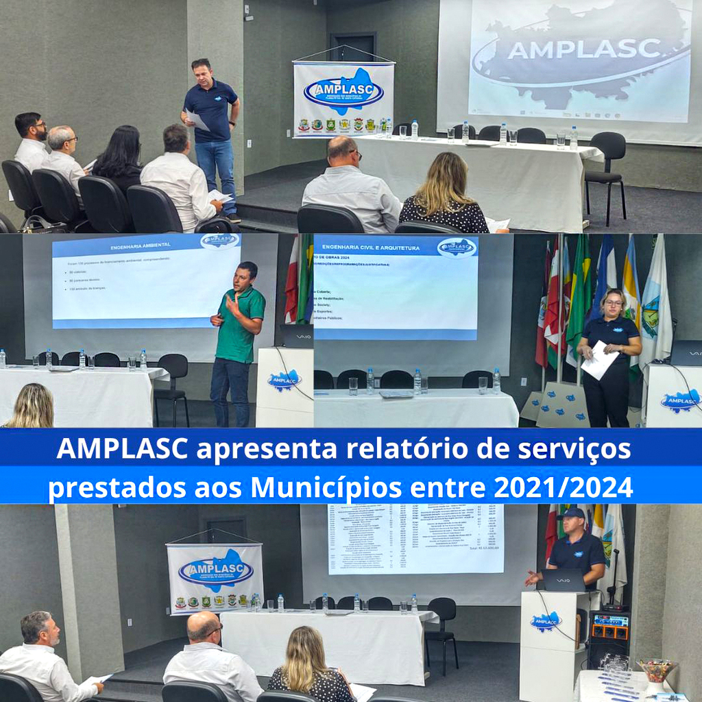 AMPLASC apresenta relatório de serviços prestados aos Municípios entre 2021/2024