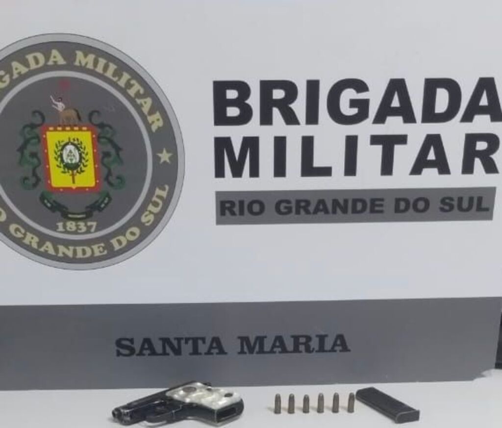 Arma de fogo é apreendida pela Brigada Militar em Santa Maria