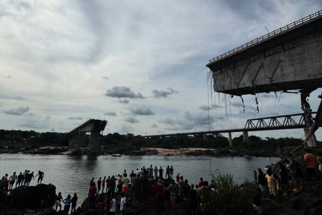 VÍDEO: ponte entre Maranhão e Tocantins cai sobre rio e deixa uma pessoa morta