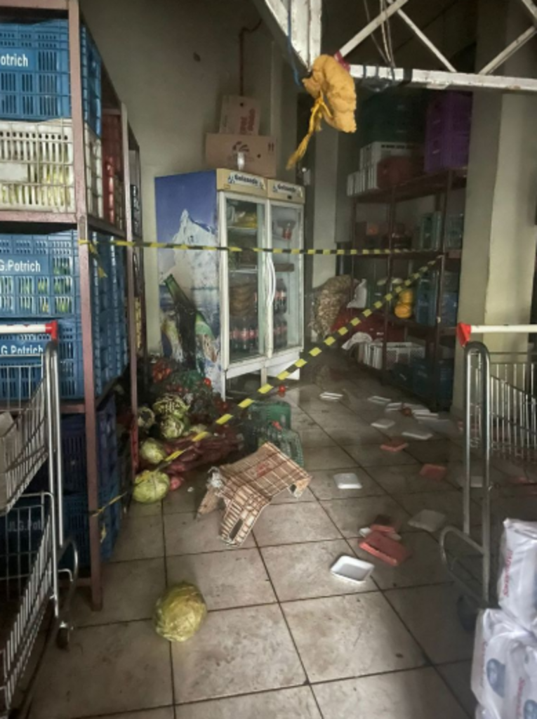 Incêndio atinge supermercado em Luzerna