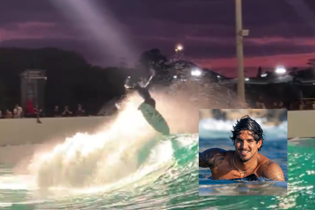 Gabriel Medina impressiona em sessão noturna na Surfland Brasil em Garopaba