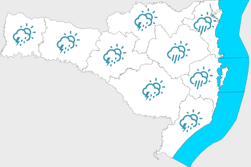 Previsão do tempo: temporais, calor e mar agitado marcam os próximos dias