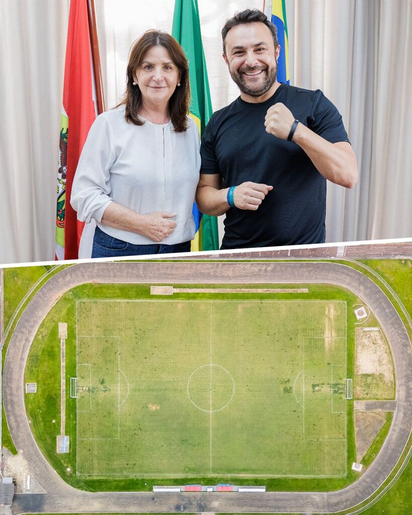 Marcius Machado e Carmen Zanotto unem forças para revitalizar a pista de atletismo do Estádio Vidal Ramos Júnior