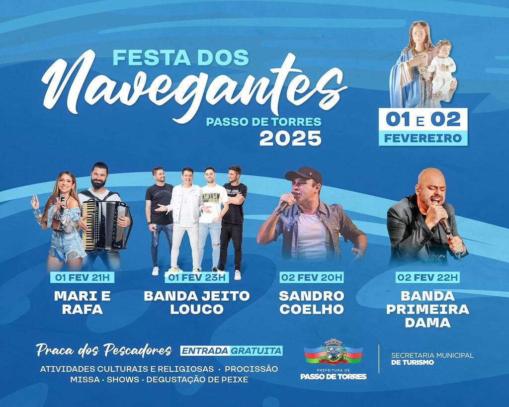 MUNICÍPIO DE PASSO DE TORRES SE PREPARA  PARA A FESTA DOS NAVEGANTES 2025