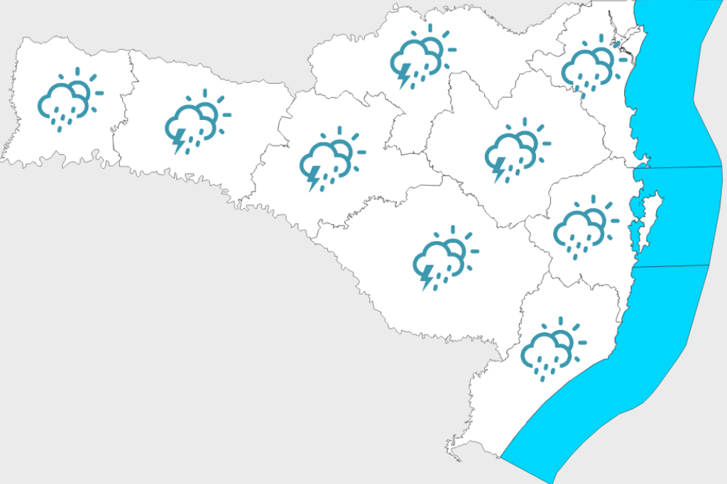 Previsão do Tempo: semana será de calor e temporais isolados em SC