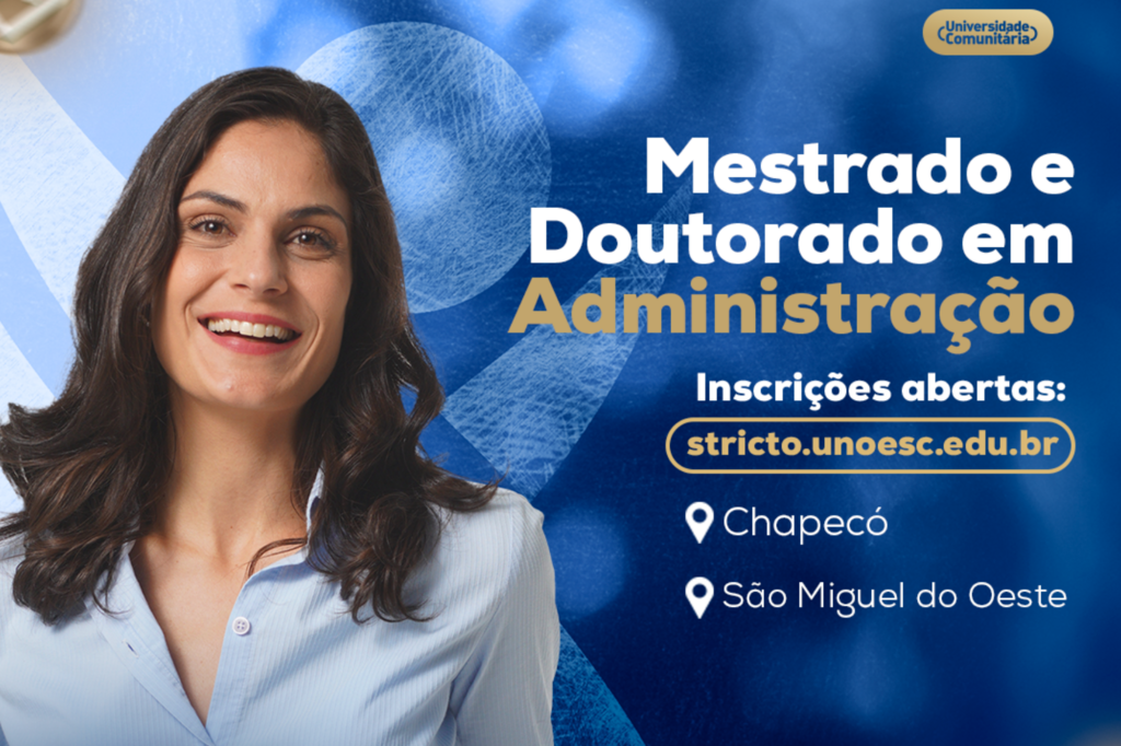 Inscrições abertas para nova turma de Mestrado em Administração