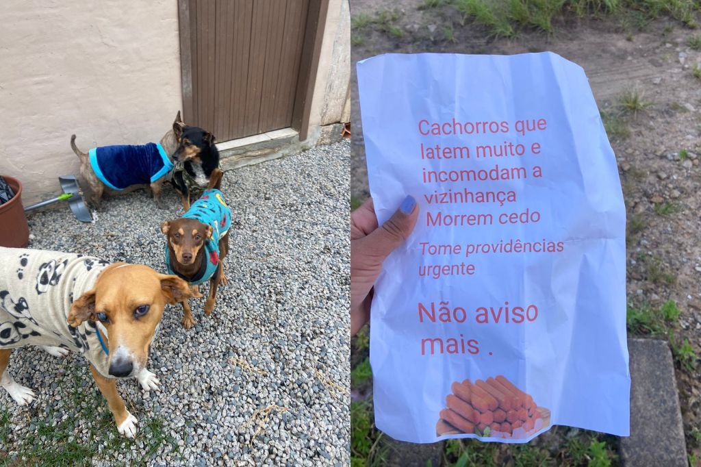 Mulher recebe ameaça contra seus cães em Imbituba e denuncia caso à polícia