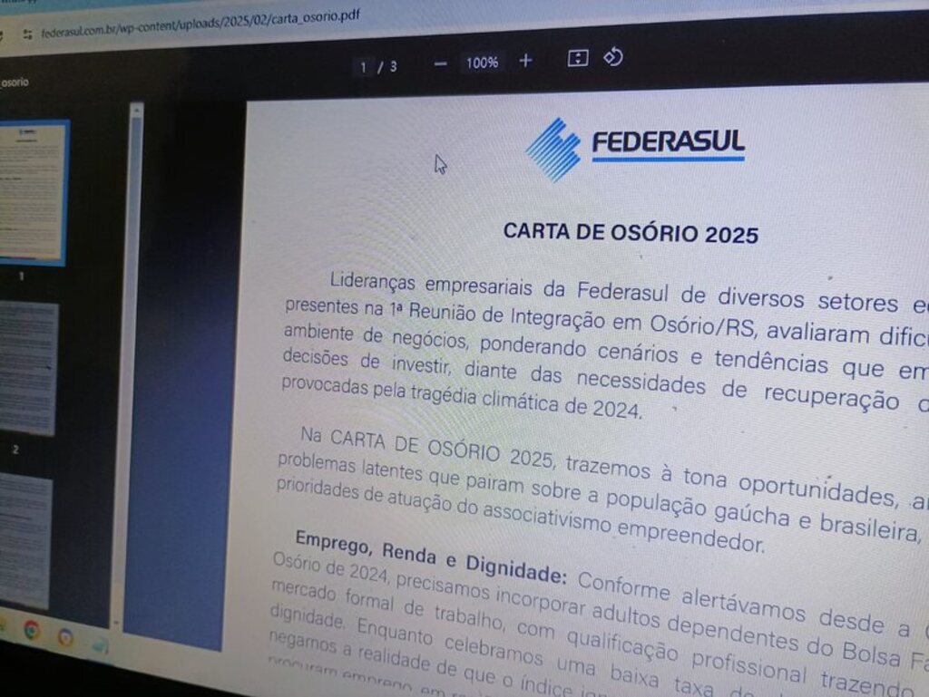 Federasul enumera os ajustes essenciais para o crescimento